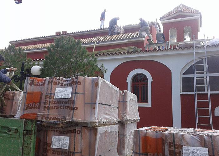 βυζαντινά κεραμίδια σκεπή