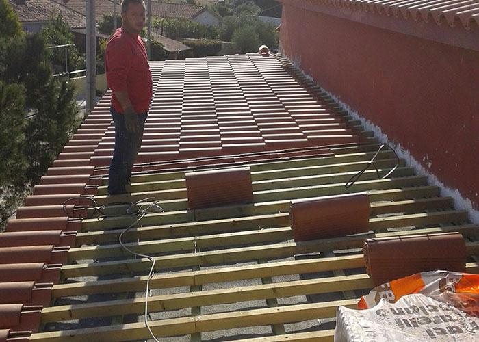 σκεπή εκκλησίας στην μάνδρα κατασκευή