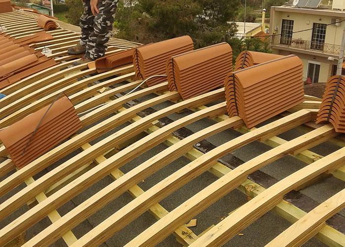 κατασκευή στέγης εκκλησίας